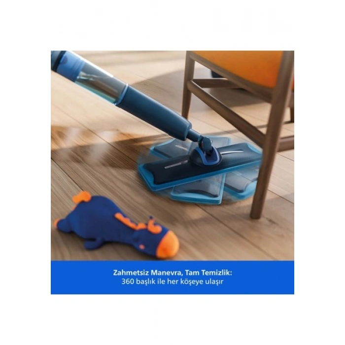Philips 5000 Serisi OneUp Elektrikli Mop, 360° başlık ile zahmetsiz kullanım, (XV5113/01)