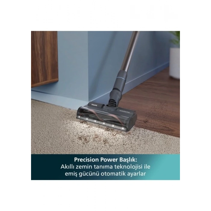 Philips 7000 Serisi Aqua 25.2 V Kablosuz Dik Süpürge, PowerCyclone 12, TriActive Başlık, 80 dkya kadar Çalışma, 3 Aşamalı Filtreleme, XC7053/01