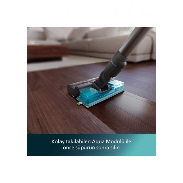 Philips 7000 Serisi Aqua 25.2 V Kablosuz Dik Süpürge, PowerCyclone 12, TriActive Başlık, 80 dkya kadar Çalışma, 3 Aşamalı Filtreleme, XC7053/01