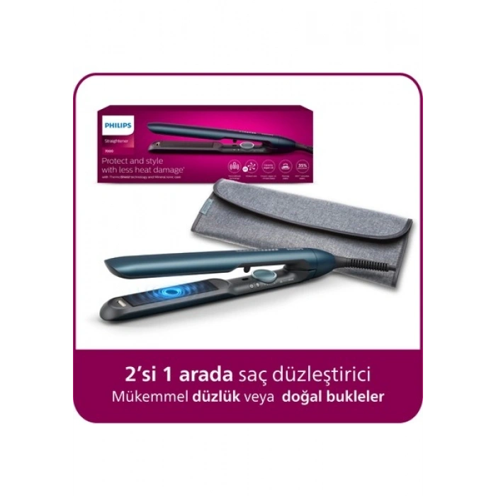 Philips 7000 Serisi Saç Düzleştirici, Argan Yağı Katkılı, ThermoProtect Teknolojisi, BHS732/00