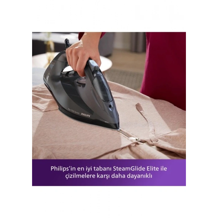 Philips 7500 Serisi Azur Buharlı Ütü 3200W, 55 g/dk Sürekli Buhar, 260 g Şok Buhar, SteamGlide Elite Taban, DST7511/80