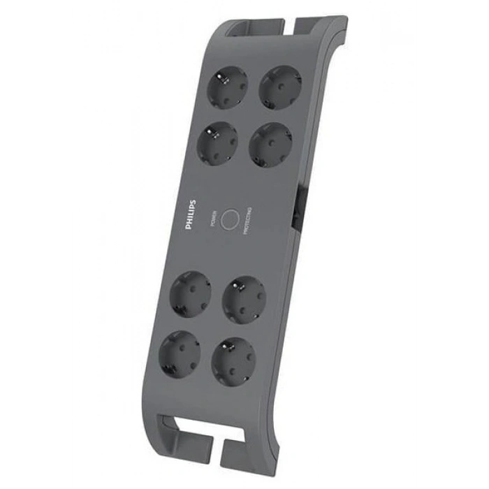 PHILIPS 8-li SPN3180A/62 900 Joules Akım Koruma Prizi GRİ