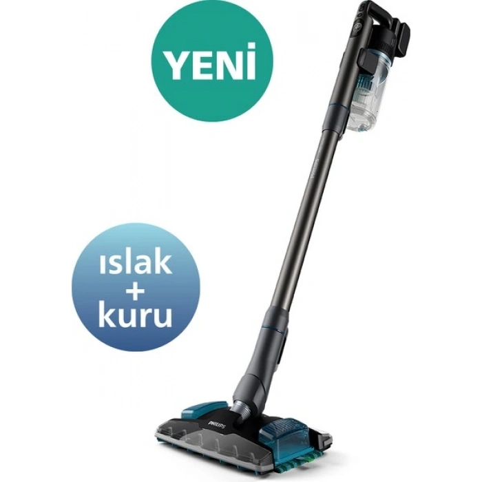 Philips 8000 Serisi Aqua Plus Kablosuz Dik Süpürge, 25,2 V, 80 dkya kadar Çalışma Süresi, PrecisionPower Başlık, Aqua Plus Başlık, XC8053/01