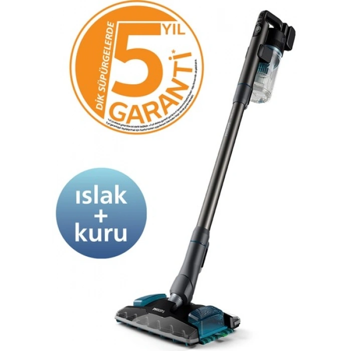 Philips 8000 Serisi Aqua Plus Kablosuz Dik Süpürge, 25,2 V, 80 dkya kadar Çalışma Süresi, PrecisionPower Başlık, Aqua Plus Başlık, XC8053/01