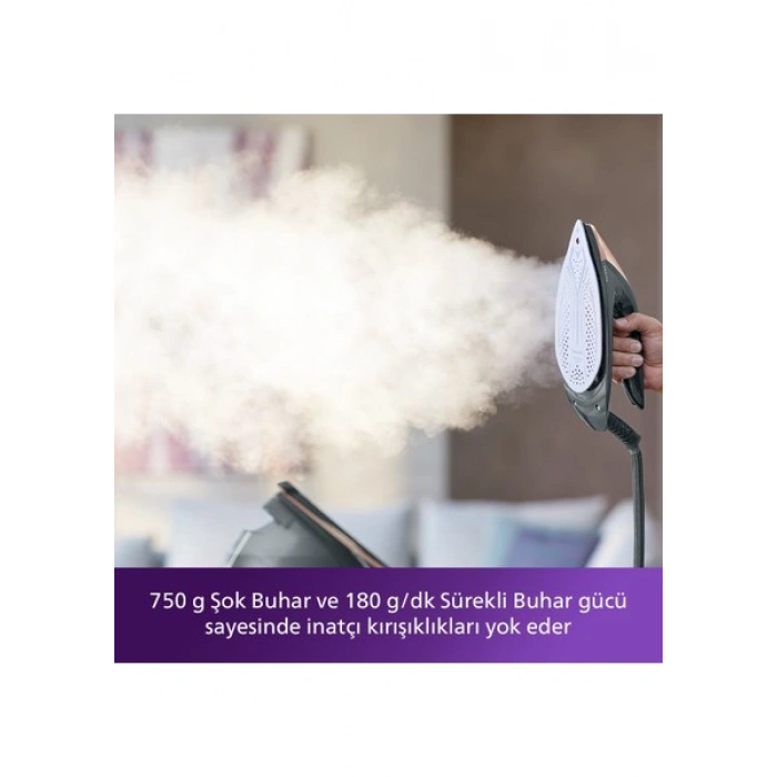 Philips 9000 Serisi Buhar Kazanlı Ütü, 750 ga varan Şok Buhar, ActiveSense Teknolojisi, Hafif Ütü, Dikey Buhar Püskürtme, PSG9050/20