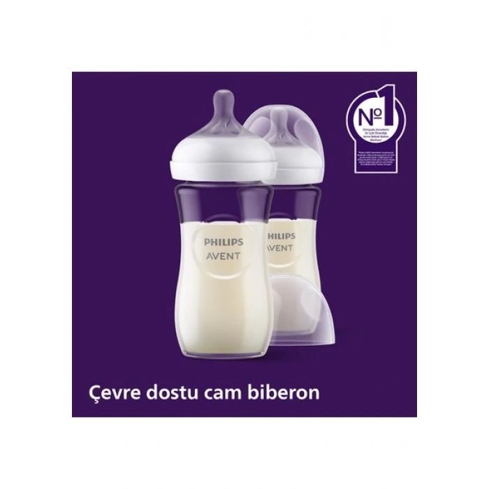 Philips Avent Doğal Tepkili Cam Biberon, 120ml, 0-3 Ay, SCY930/01