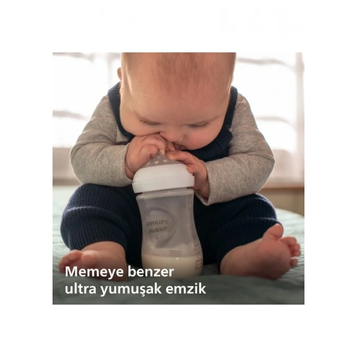 Philips Avent Doğal Tepkili Cam Biberon, 240ml, 3-6 Ay, SCY933/01