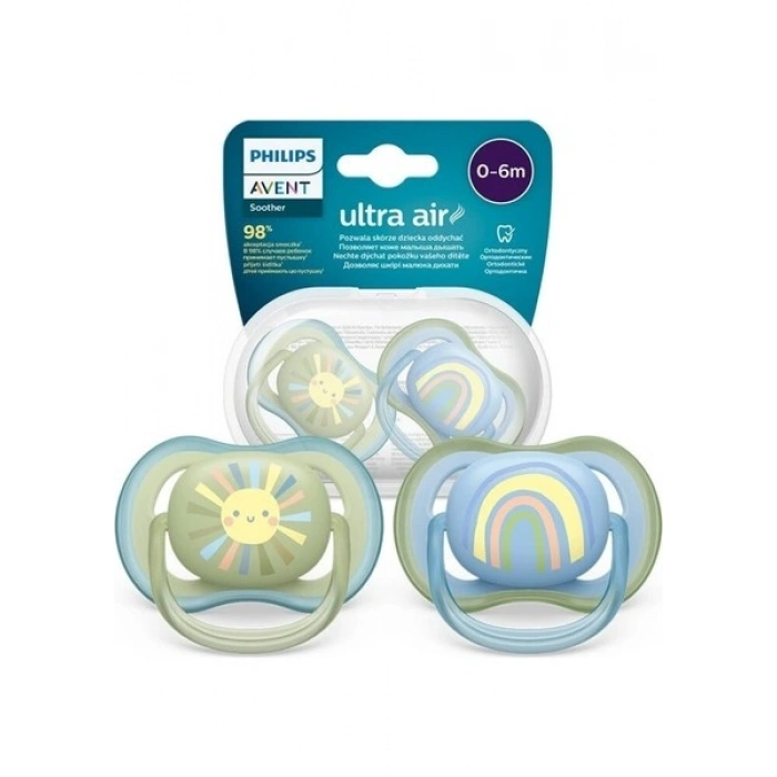 Philips Avent Ultra Air Emzik 0-6 Ay, 2li Paket, Erkek, SCF085/58