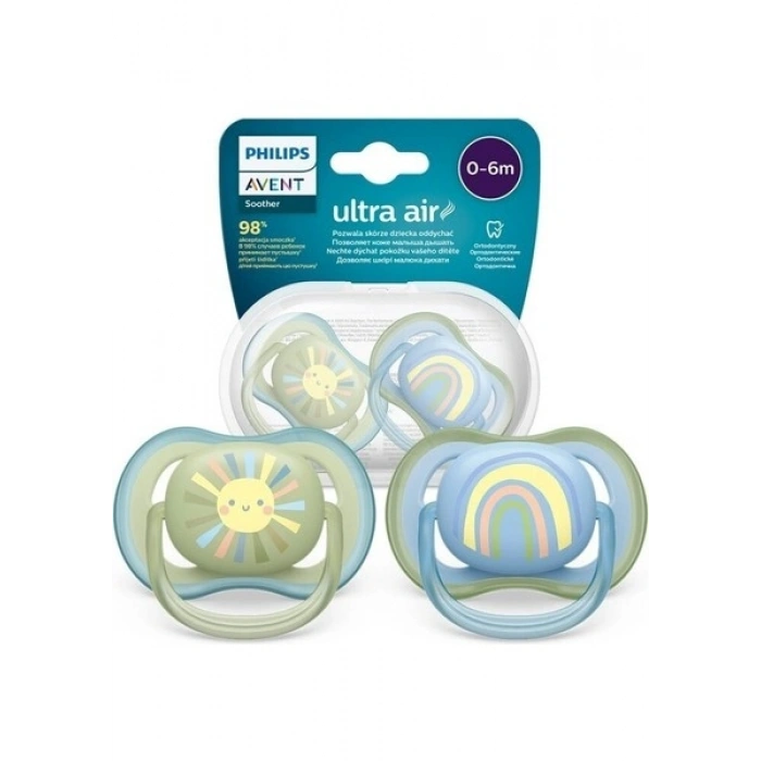 Philips Avent Ultra Air Emzik 0-6 Ay, 2li Paket, Erkek, SCF085/58