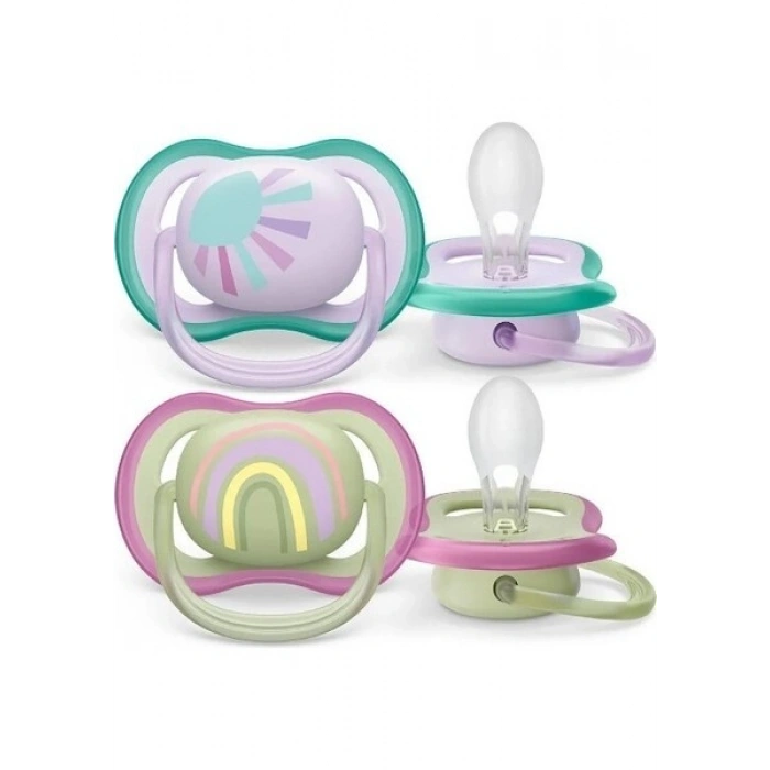 Philips Avent Ultra Air Emzik 0-6 Ay, 2li Paket, Kız, SCF085/59
