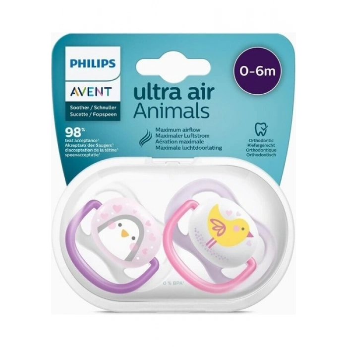 Philips Avent Ultra Air Emzik 0-6 ay Kız, SCF080/06