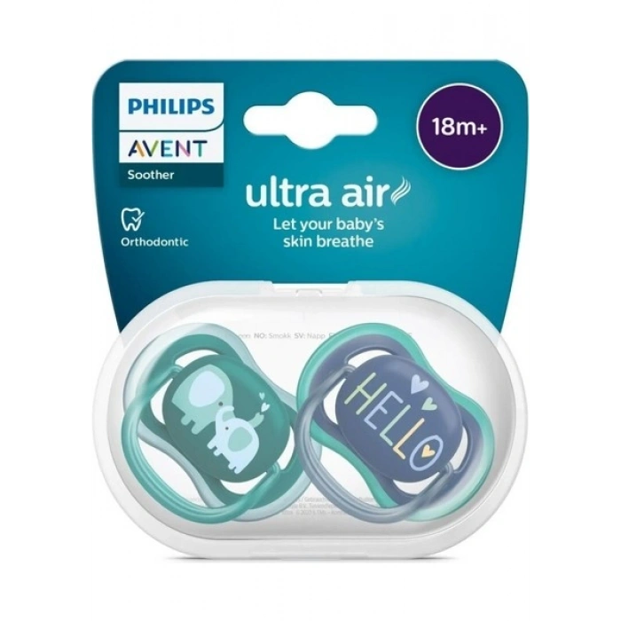Philips Avent Ultra Air Emzik 18+ Ay, 2li Paket, Erkek, SCF349/18
