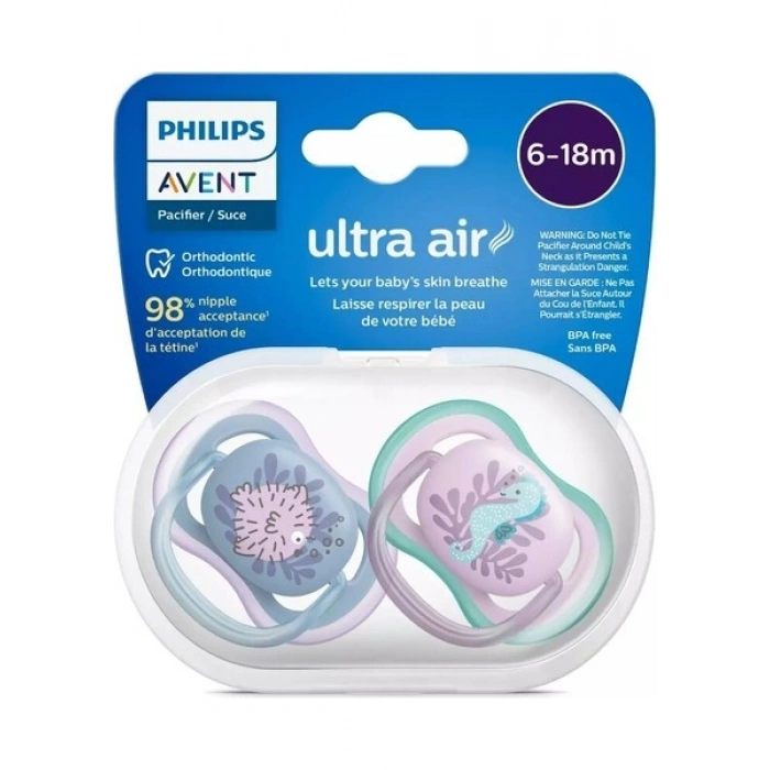 Philips Avent Ultra Air Emzik 6-18 Ay, 2li Paket, Kız, SCF085/61