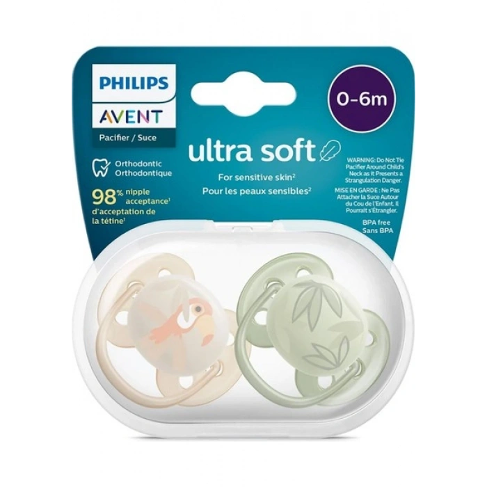 Philips Avent Ultra Soft Emzik 0-6 Ay, 2li Erkek, SCF091/07
