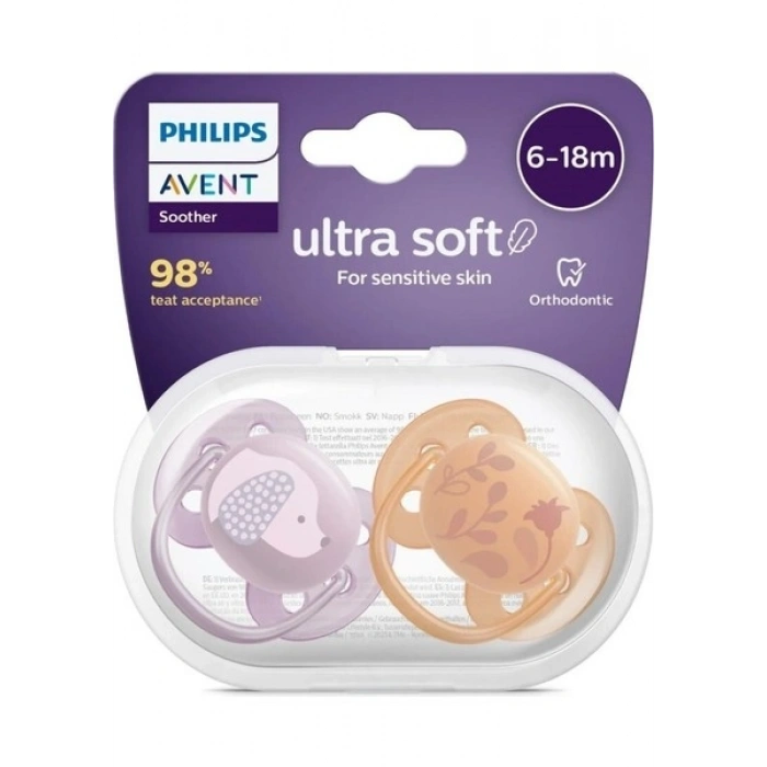Philips Avent Ultra Soft Emzik 6-18 Ay, 2li Kız, SCF091/18