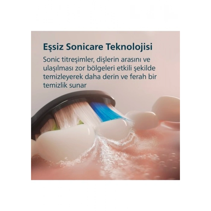 Philips Sonicare 3100 Sonic Şarjlı Diş Fırçası Siyah, 5 Kat Plak Temizliği, Basınç Sensörü, 14 Gün Şarj Ömrü, 3 Hız Ayarı, Seyahat Kabı Hediyeli - HX4033/32