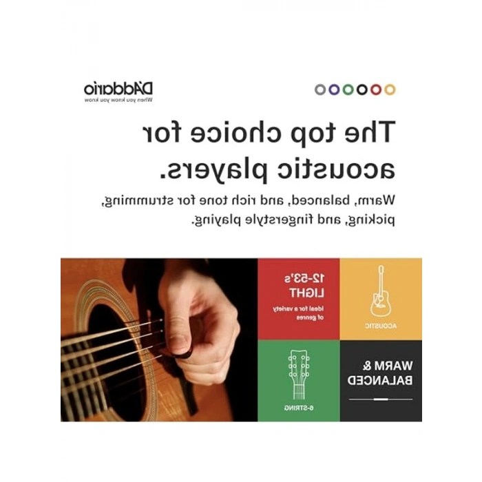 Phosphor-Bronze Akustik Gitar Tel Seti, Light Kalınlıkta Müzik Keyfi