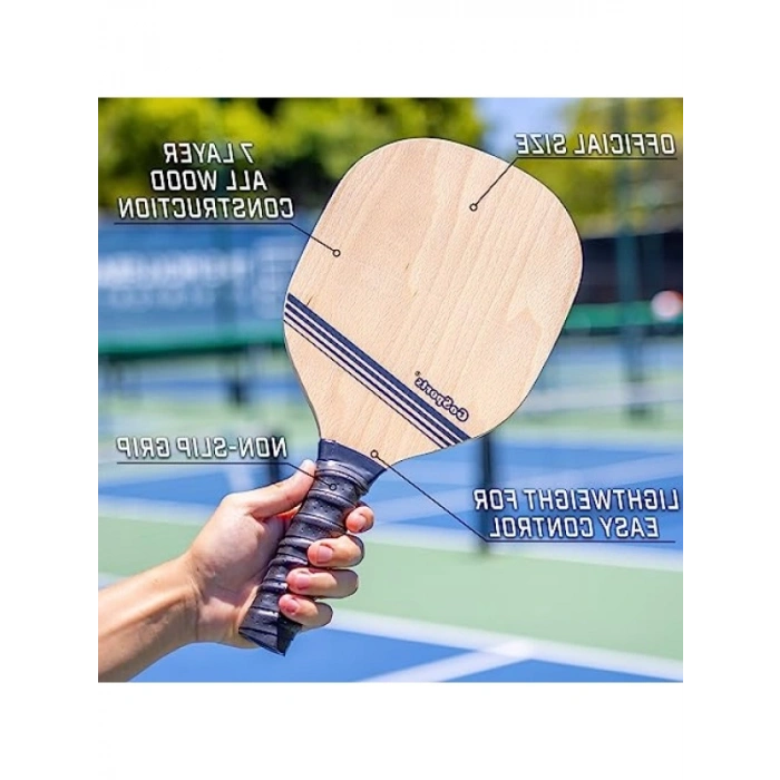 Pickleball Başlangıç Seti - 4 Kürek ve 4 Top