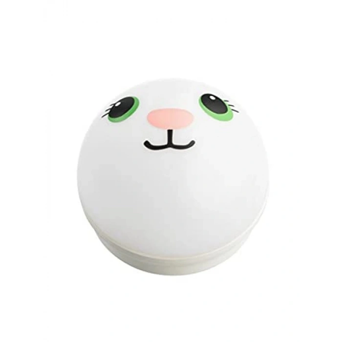 Pil Kumandalı Beyaz Tavşan LED Gece Lambası