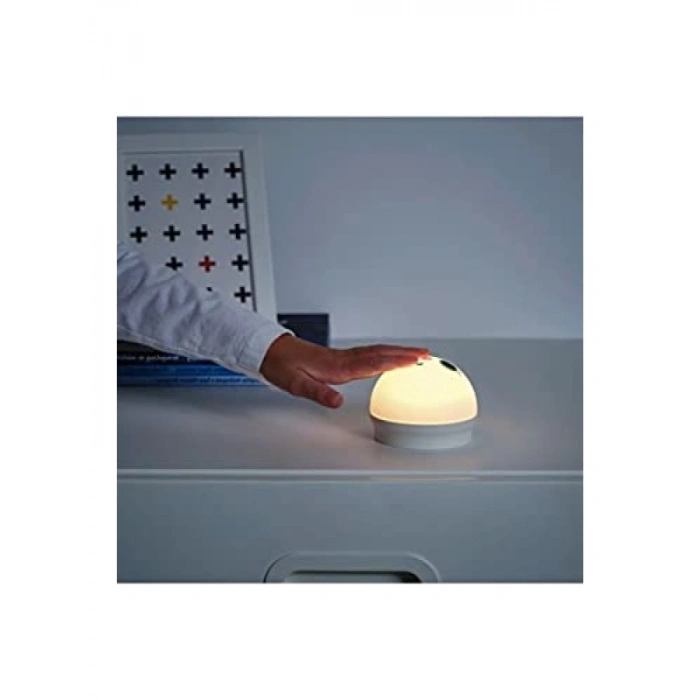 Pil Kumandalı Beyaz Tavşan LED Gece Lambası