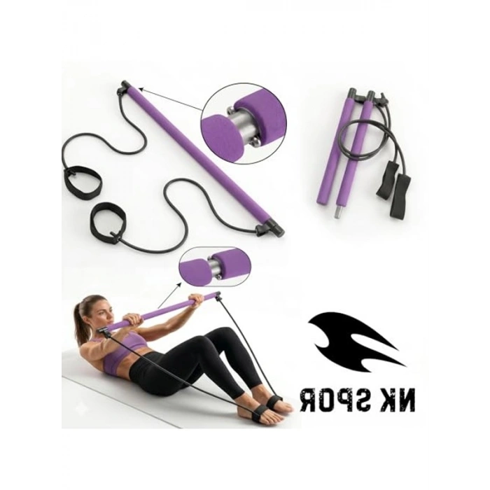 Pilates Barı Seti, Taşınabilir ve Direnç Lastikli Egzersiz Aleti