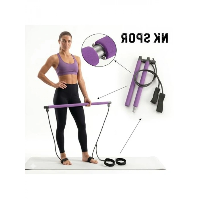 Pilates Barı Seti, Taşınabilir ve Direnç Lastikli Egzersiz Aleti