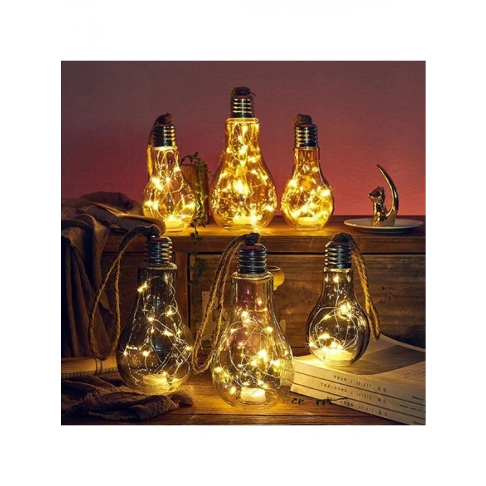 Pille Çalışan Şeffaf Sarkıt Lamba, Doğum Günü ve Düğün İçin