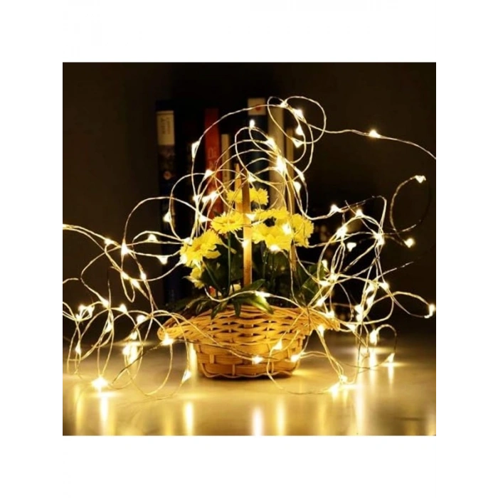 Pilli 3 Metre Led Işık, Sarı Renk, Dekoratif Aydınlatma