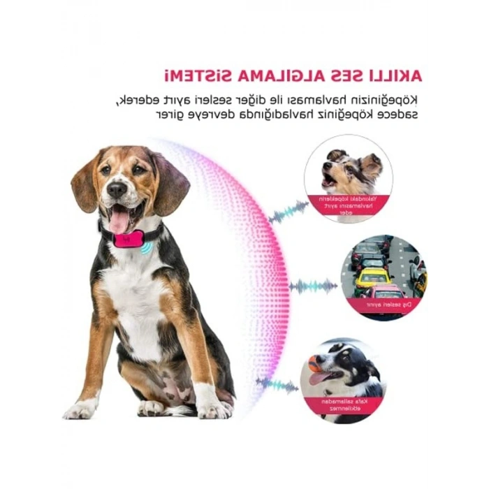 Pilli Elektronik Havlama Önleyici Köpek Tasması, 6-50 kg