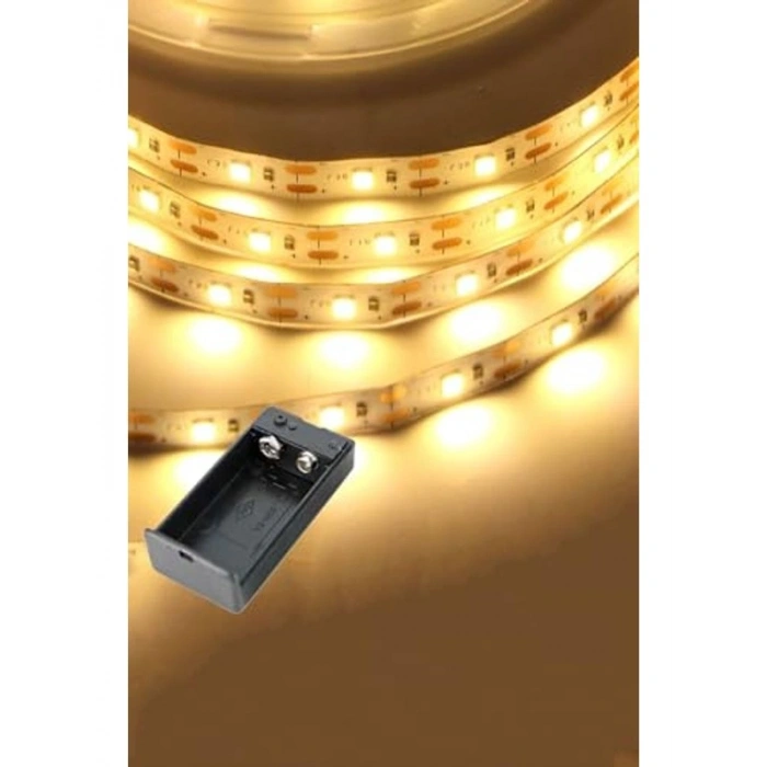 Pilli Şerit Led, 2 Metre Boyutunda Günışığı Renkli Aydınlatma
