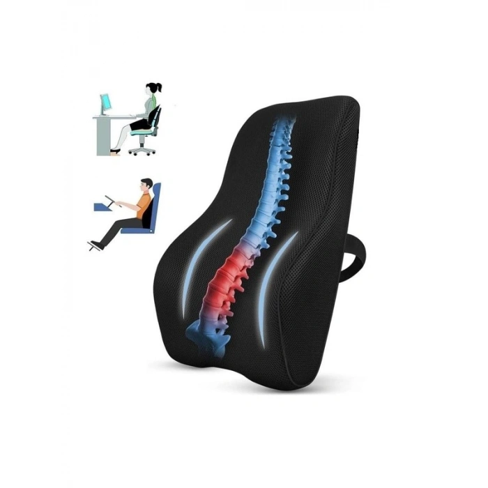Pillowart Visco Ortopedik Bel Sırt Minderi Sandalye Ofis Bel Minderi Bel Destek Yastığı