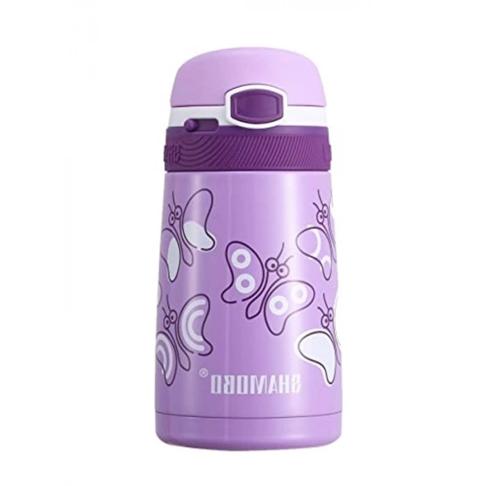 Pipetli Paslanmaz Çelik Termos, 350 ml Kapasite ile Çocuklar İçin