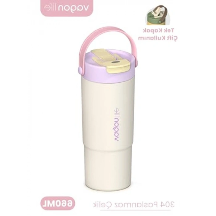 Pipetli Paslanmaz Çelik Termos, 660 ML Kapasiteli Kullanım Kolaylığı