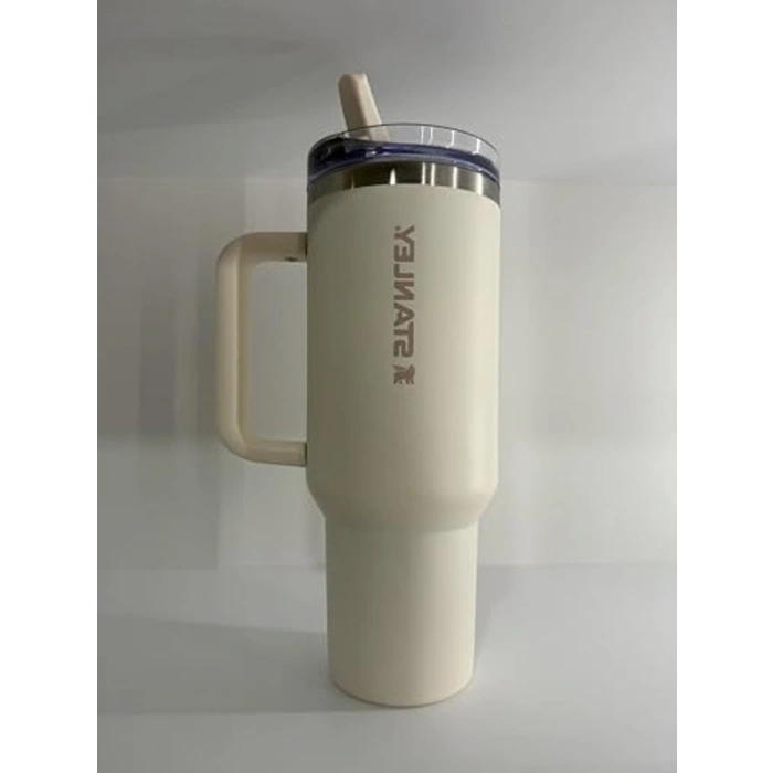 Pipetli Termos Bardak, 1.18 Litre, Krem Renk