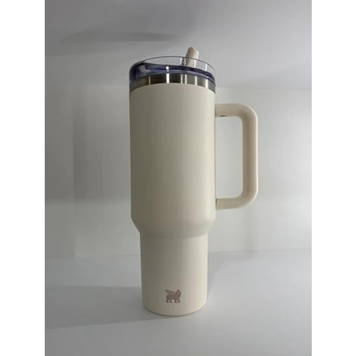 Pipetli Termos Bardak, 1.18 Litre, Krem Renk