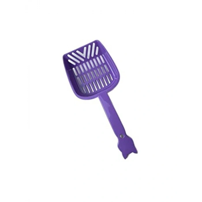 Plastik Kedi Saplı Kum Küreği 26Cm, Mor Renk