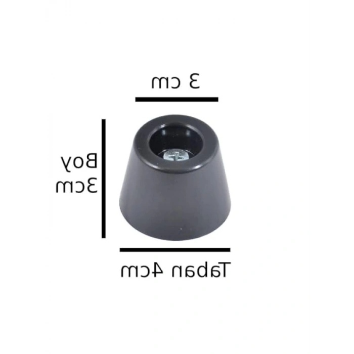 Plastik Konik Ayak Yükseltici, 3 cm Boy, 3-4 cm Çap