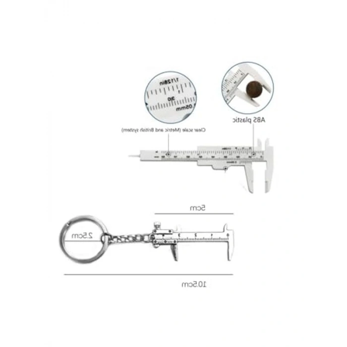 Plastik Kumpas Seti, Kalınlık Ölçer ve Mini Anahtarlık