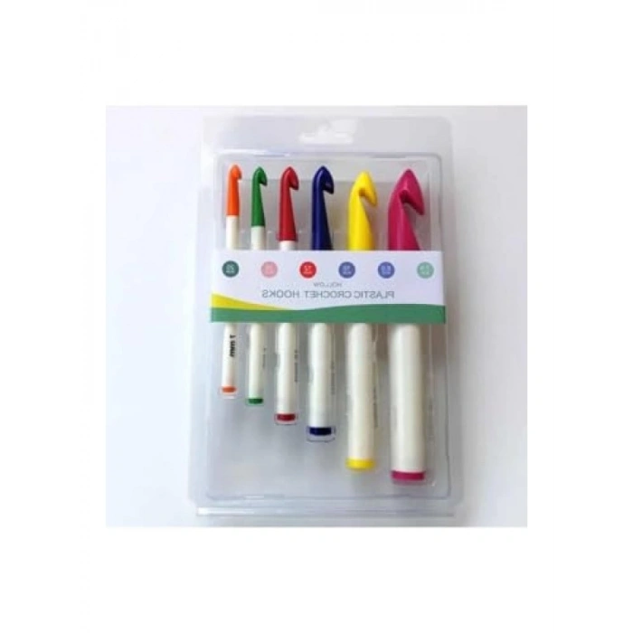 Plastik Saplı Kalın Tığ Seti - 6 Adet