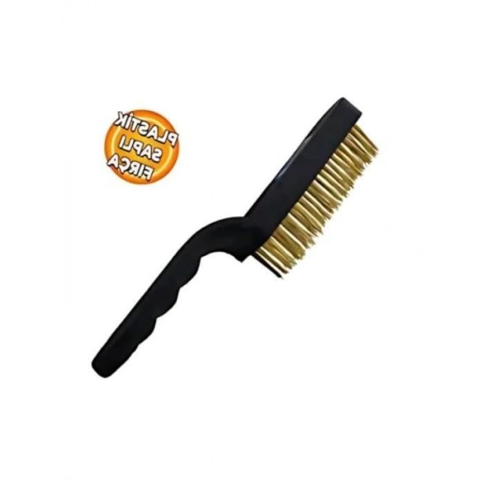 Plastik Saplı Mangal Temizleme Tel Fırçası - Sık Telli