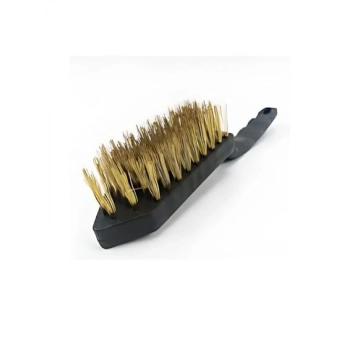 Plastik Saplı Mangal Temizleme Tel Fırçası - Sık Telli