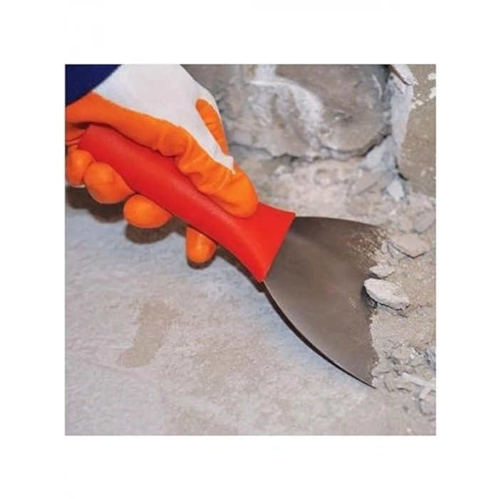 Plastik Saplı Metal Spatula, 10 cm Boyutunda