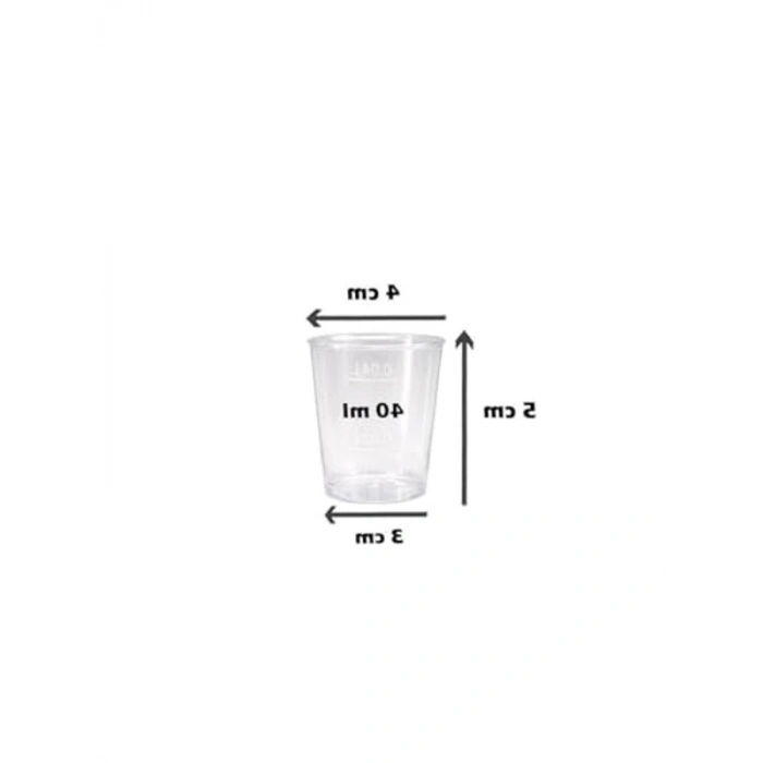 Plastik Shot Bardağı Mini Bardak 40 ml 20li