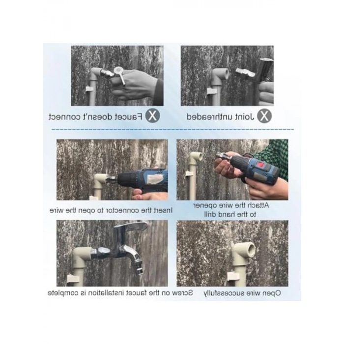 Plastik Su Borusu İçin Diş Açma Matkap Ucu, 1/2” ve 3/4” Uyumlu