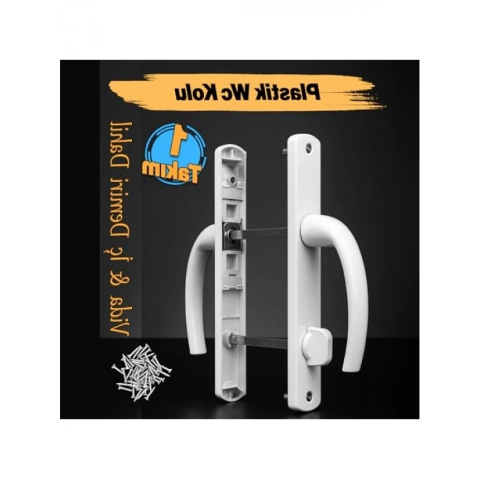 Plastik Wc Banyo Kapı Kolu Tutamağı - Metal İç Yapı, 1 Çift