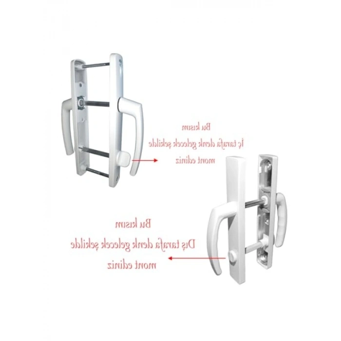 Plastik Wc Banyo Kapı Kolu Tutamağı - Metal İç Yapı, 1 Çift