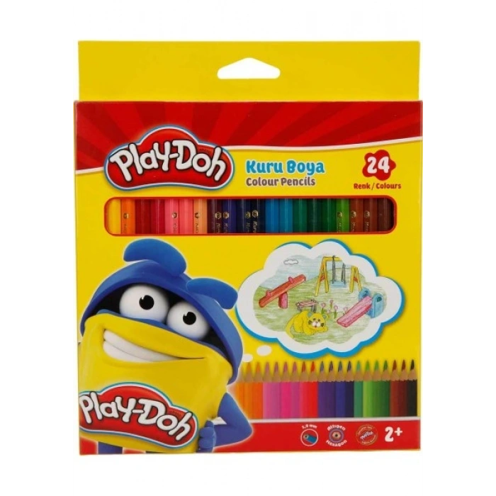 Play-Doh 24 Renk Boya Kalemi Tam Boy PLAY-KU003