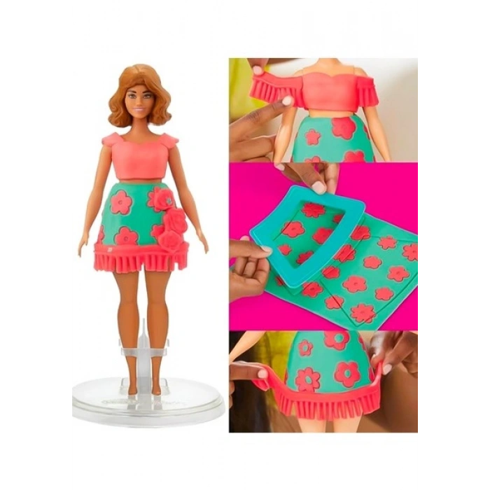 Play Doh Barbie Çiçekli ve Püsküllü Oyun Hamuru Seti G1360