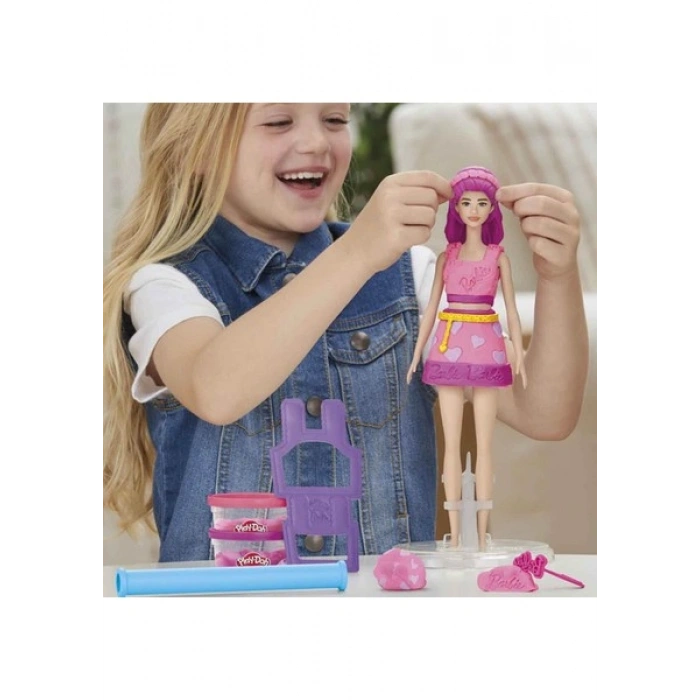 Play-Doh Barbie Kalpler ve Saç Oyun Hamuru Seti