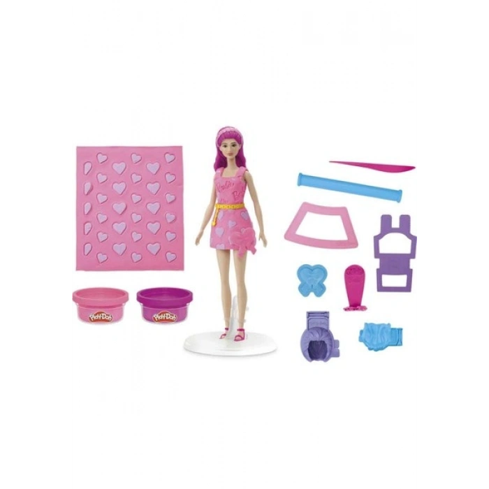 Play-Doh Barbie Kalpler ve Saç Oyun Hamuru Seti